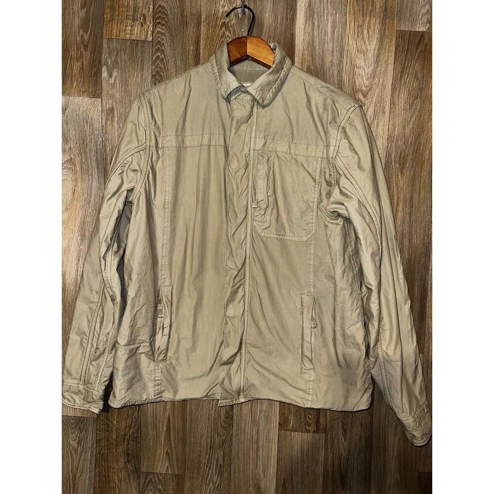 Carbon2Cobalt Men's Gearshift Shacket Wheat Beige Full Zip and Snap, Size XL